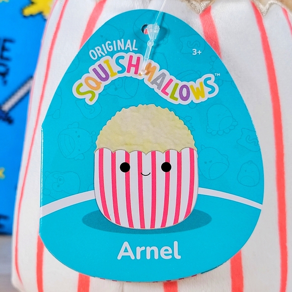 Squishmallow Arnel the Popcorn Bag 7" UltraSoft Stuffed Food Toy Plush NWT - Picture 5 of 6